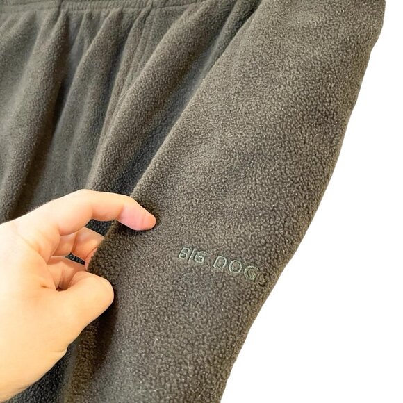 Vtg Y2K Big Dogs Sweatpants Men Green L Joggers Drawstring Fleece Embroidered - Picture 4 of 5